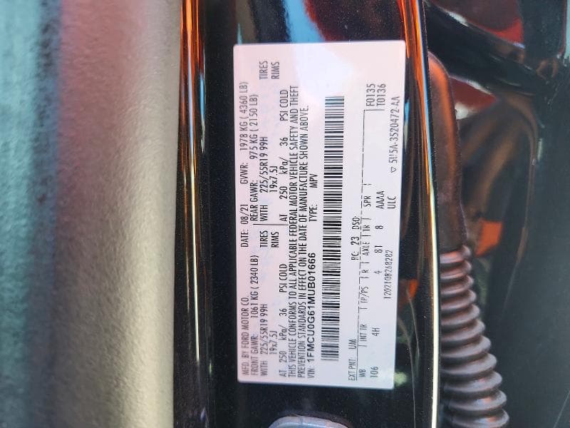 2021 FORD ESCAPE SE 14