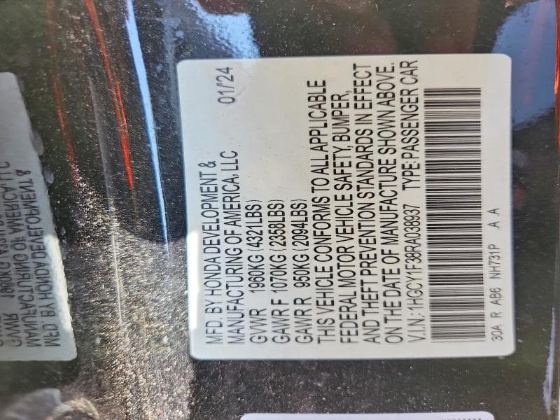 2024 HONDA ACCORD EX 12