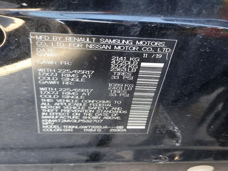 2020 NISSAN ROGUE SV SV 12