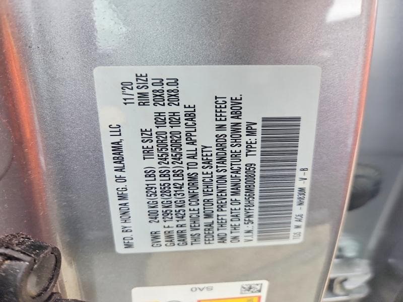 2021 HONDA PASSPORT EXL 13