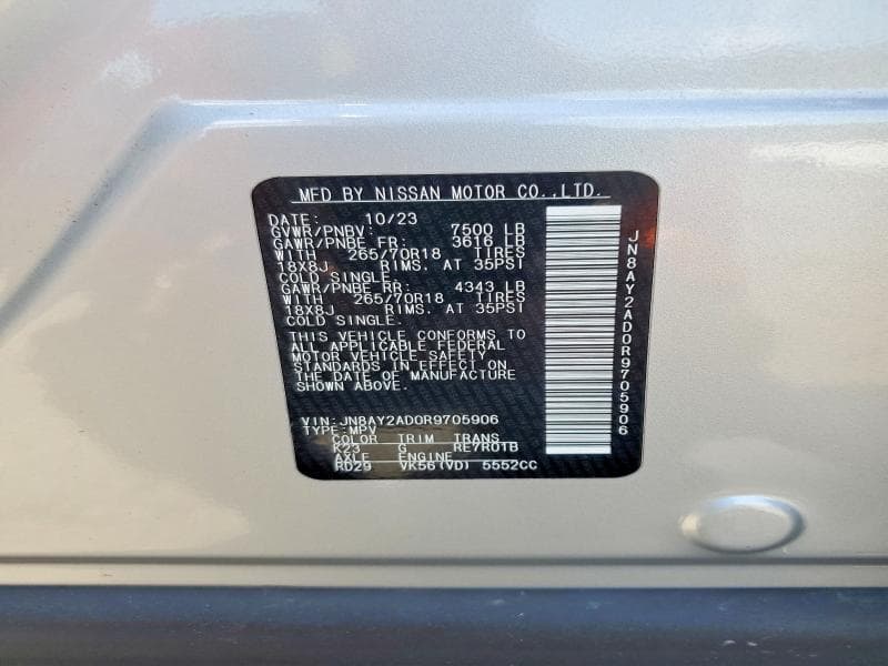 2024 NISSAN ARMADA SV 13