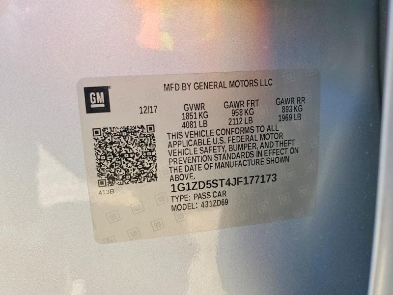 2018 CHEVROLET MALIBU LT 12