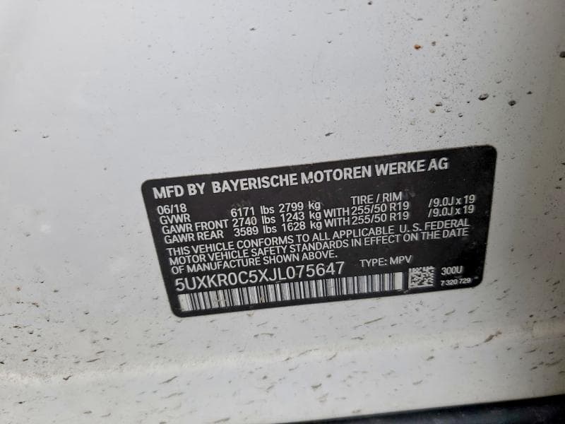 2018 BMW X5 XDRIVE35I 13