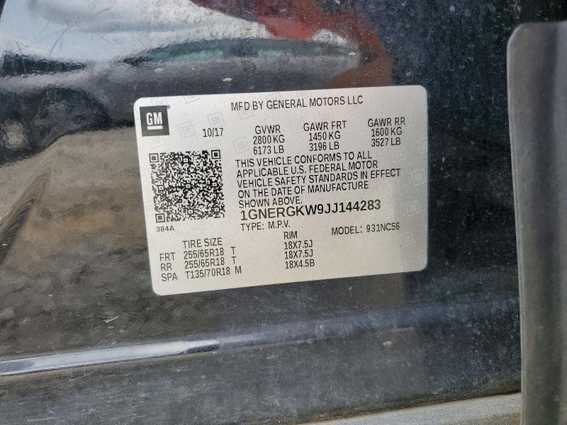 2018 CHEVROLET TRAVERSE LT 13