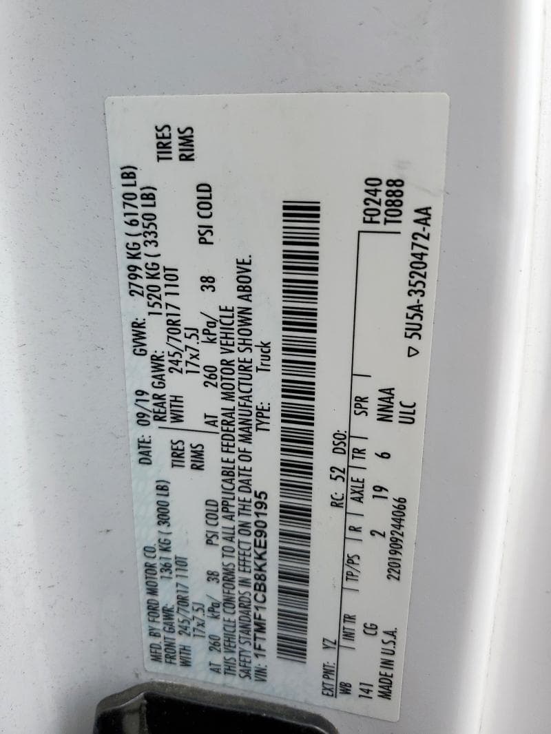 2019 FORD F150 13