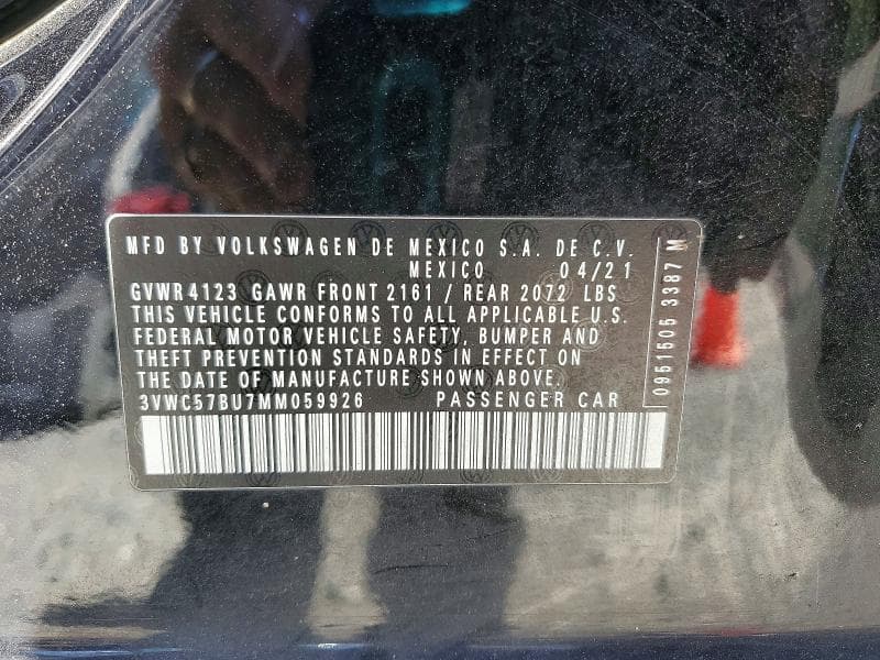 2021 VOLKSWAGEN JETTA S 12