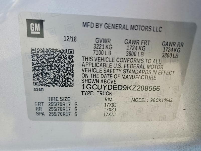 2019 CHEVROLET SILVERADO K1500 LT K1500 LT 12
