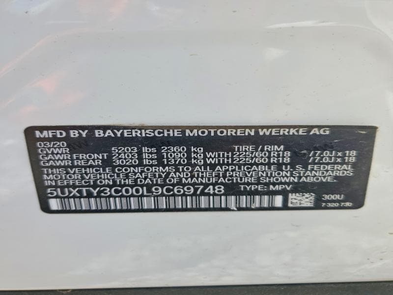 2020 BMW X3 SDRIVE30I SDRIVE30I 13