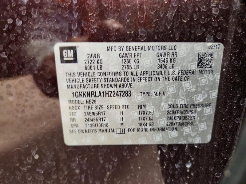 2017 GMC ACADIA SLE 14