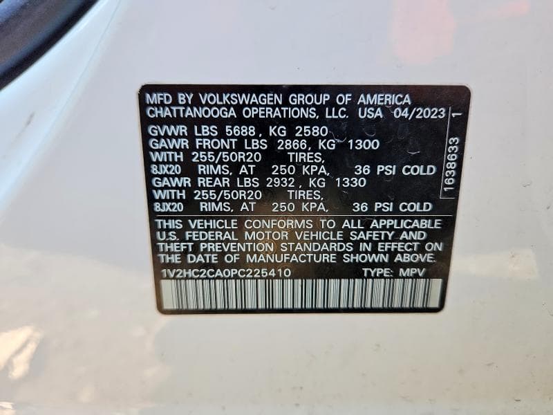 2023 VOLKSWAGEN ATLAS CROSS SPORT SE 12