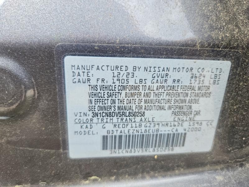 2024 NISSAN VERSA S 12