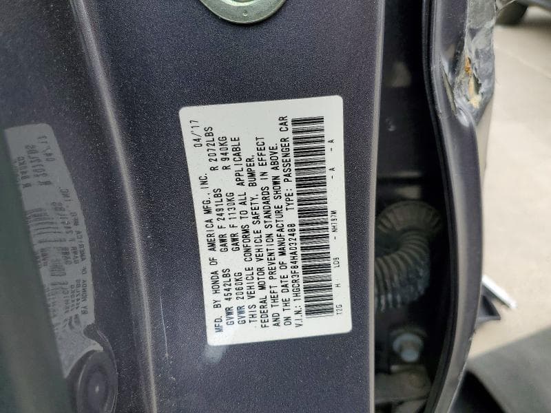 2017 HONDA ACCORD EXL EXL 13