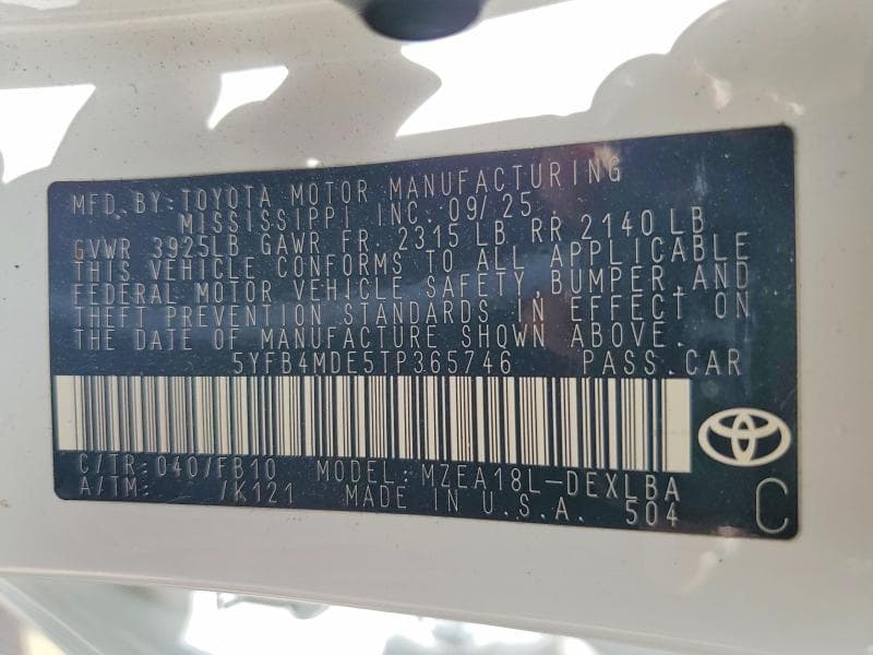 2026 TOYOTA COROLLA LE LE 13
