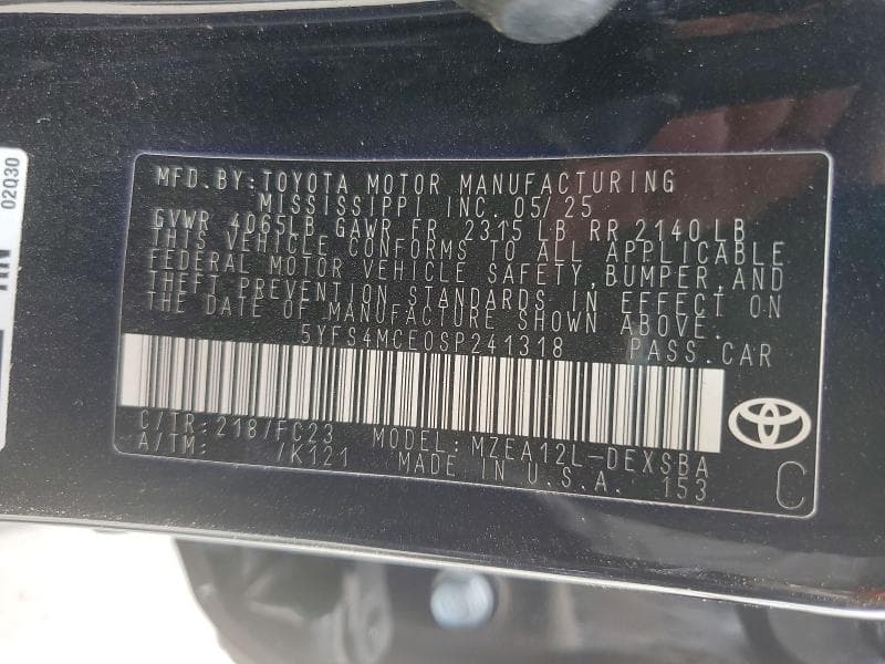 2025 TOYOTA COROLLA SE SE 12
