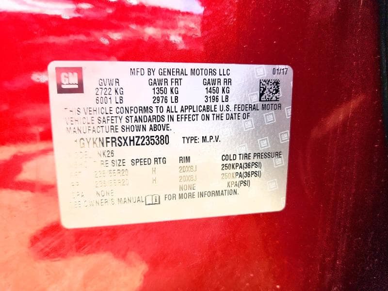 2017 CADILLAC XT5 PLATINUM 12