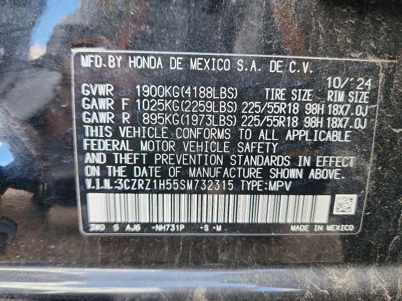 2025 HONDA HR-V SPORT SPORT 13