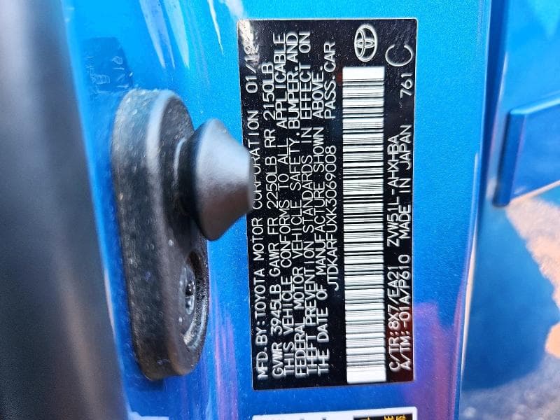 2019 TOYOTA PRIUS LIMITED LIMITED 12