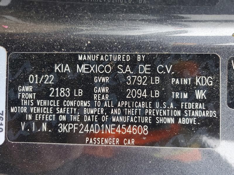 2022 KIA FORTE LXS LXS 13