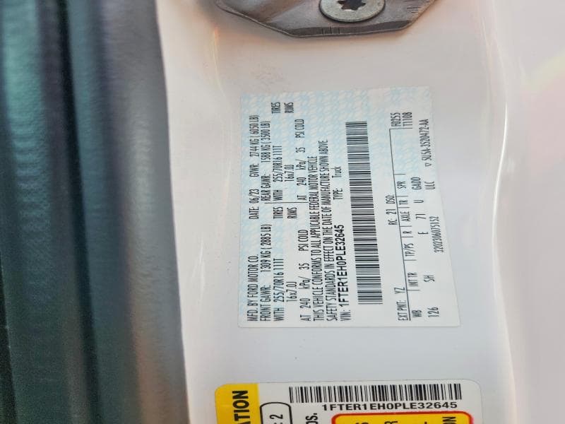 2023 FORD RANGER XL XL 12