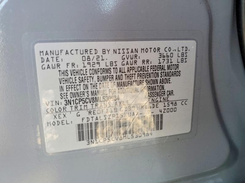 2021 NISSAN KICKS SV 13