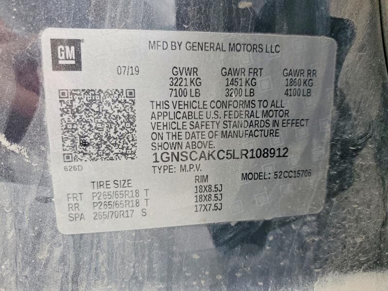2020 CHEVROLET TAHOE C1500 LS 13