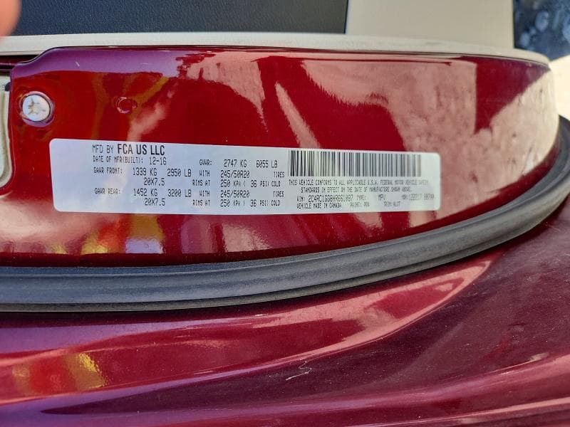 2017 CHRYSLER PACIFICA LIMITED 13