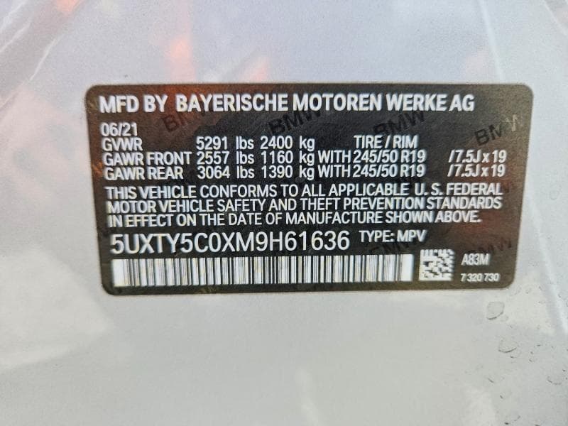 2021 BMW X3 XDRIVE30I 13