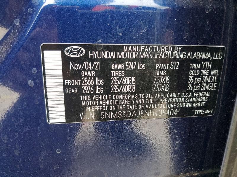 2022 HYUNDAI SANTA FE SEL 14