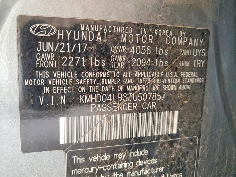 2018 HYUNDAI ELANTRA SPORT SPORT 12
