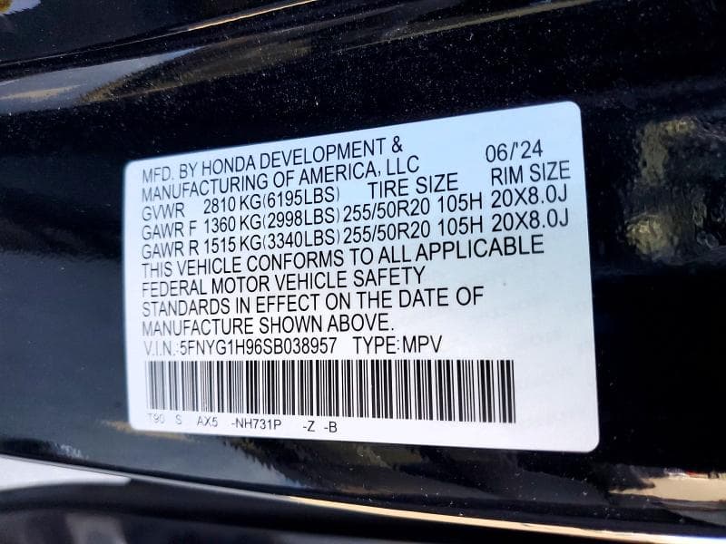 2025 HONDA PILOT BLACK 13