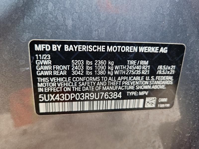 2024 BMW X3 SDRIVE30I 13