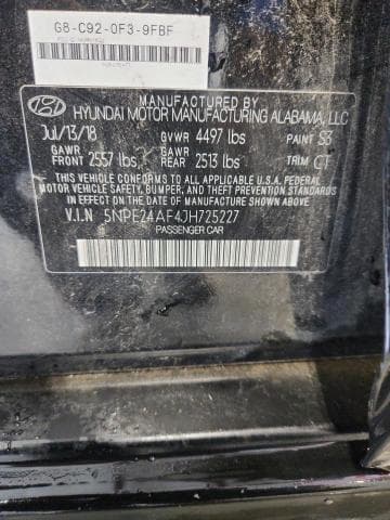 2018 HYUNDAI SONATA SE 13