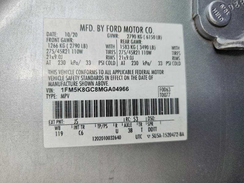 2021 FORD EXPLORER ST 13