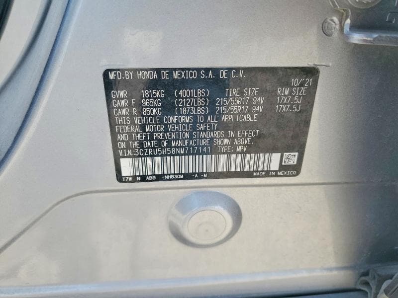 2022 HONDA HR-V EX 12