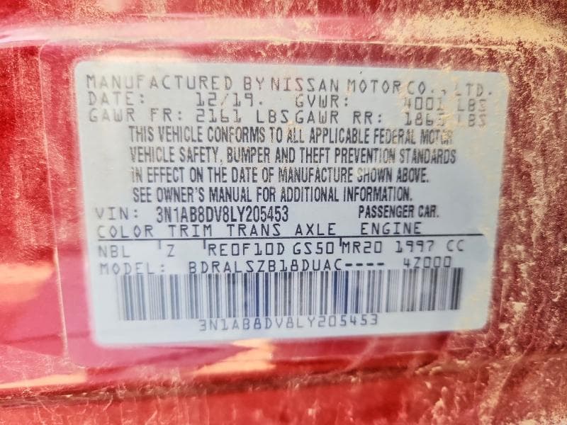 2020 NISSAN SENTRA SR 13