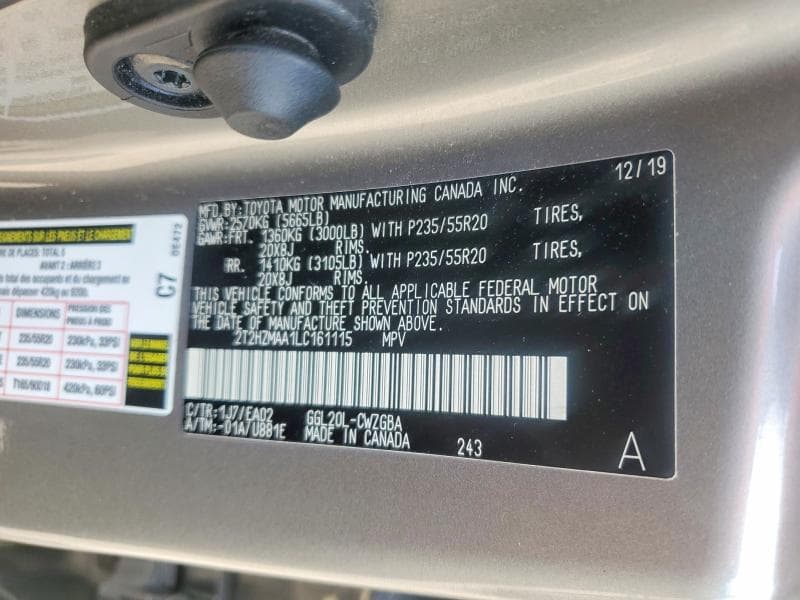 2020 LEXUS RX 350 350 13