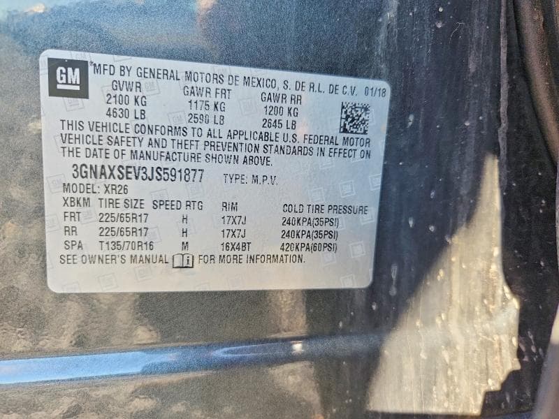 2018 CHEVROLET EQUINOX LT 12