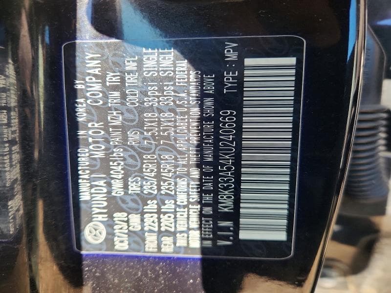 2019 HYUNDAI KONA LIMITED LIMITED 13