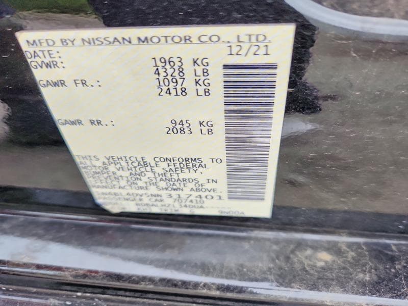 2022 NISSAN ALTIMA SV SV 13