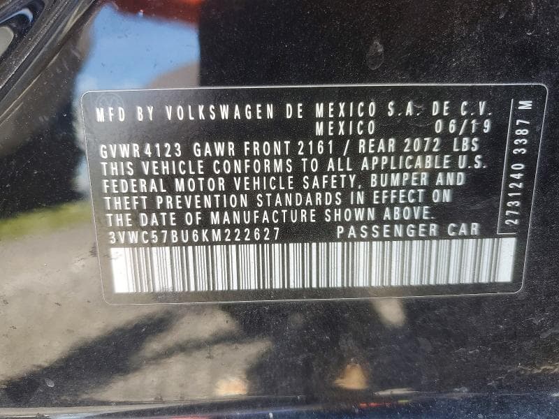 2019 VOLKSWAGEN JETTA S 12