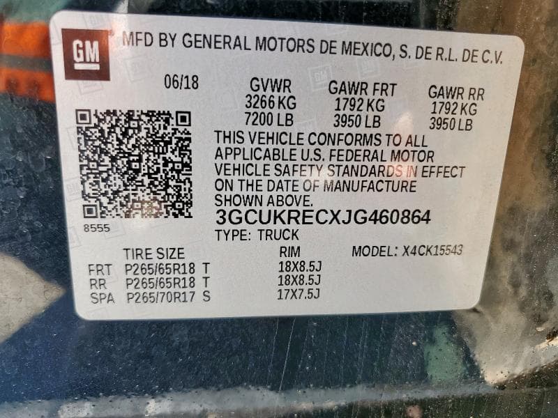 2018 CHEVROLET SILVERADO K1500 LT K1500 LT 12