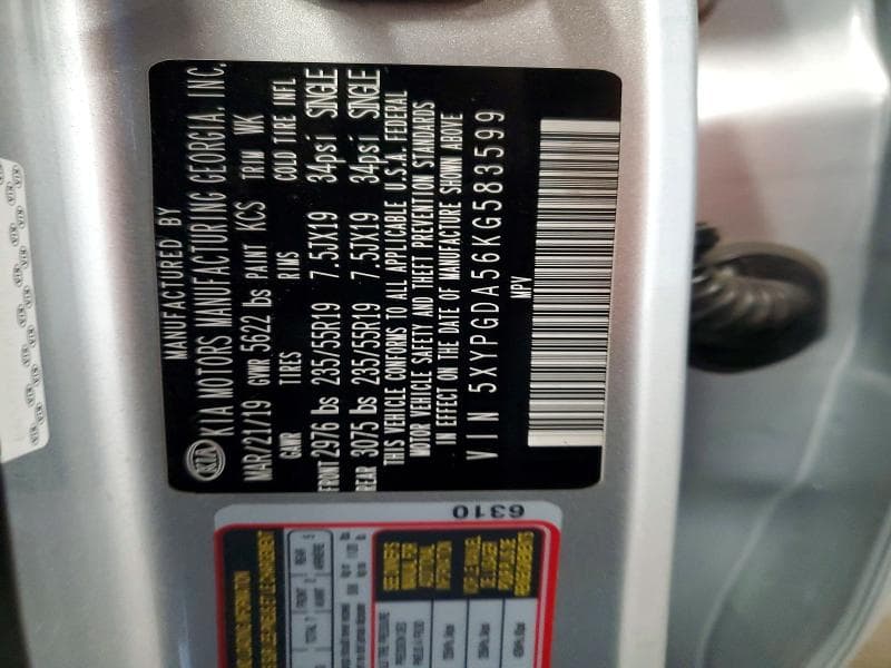 2019 KIA SORENTO S V6 14