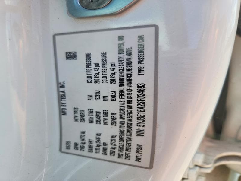 2025 TESLA MODEL 3 12