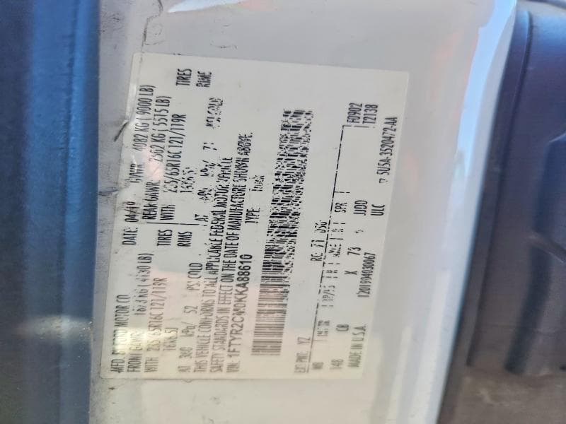 2019 FORD TRANSIT T-250 12