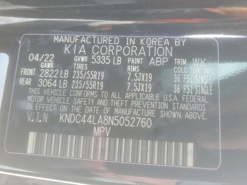 2022 KIA EV6 GT LINE 14