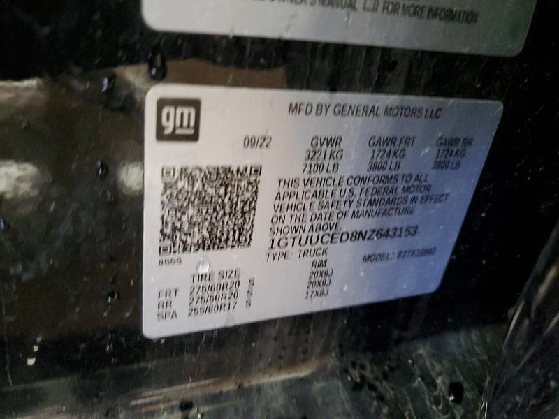 2022 GMC SIERRA K1500 ELEVATION 12