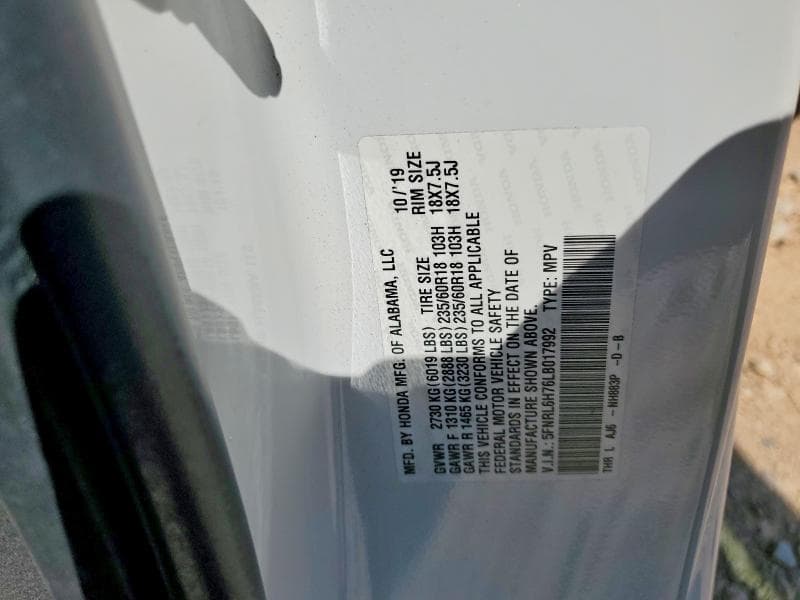 2020 HONDA ODYSSEY EXL 14