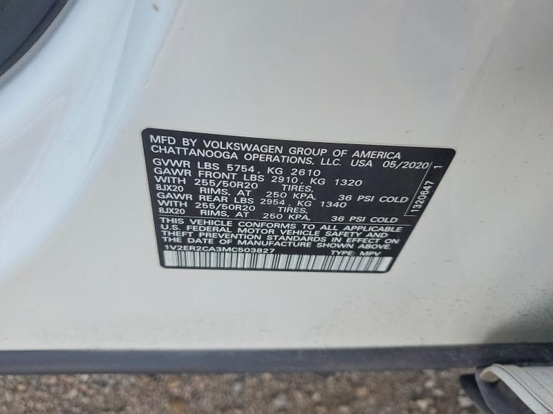 2021 VOLKSWAGEN ATLAS SEL 13