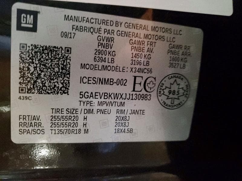 2018 BUICK ENCLAVE PREMIUM 14