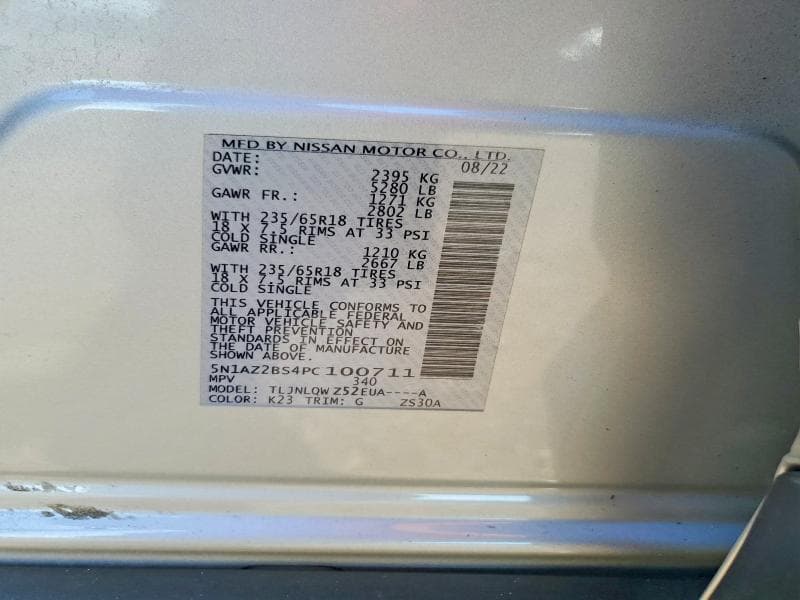 2023 NISSAN MURANO SV SV 13